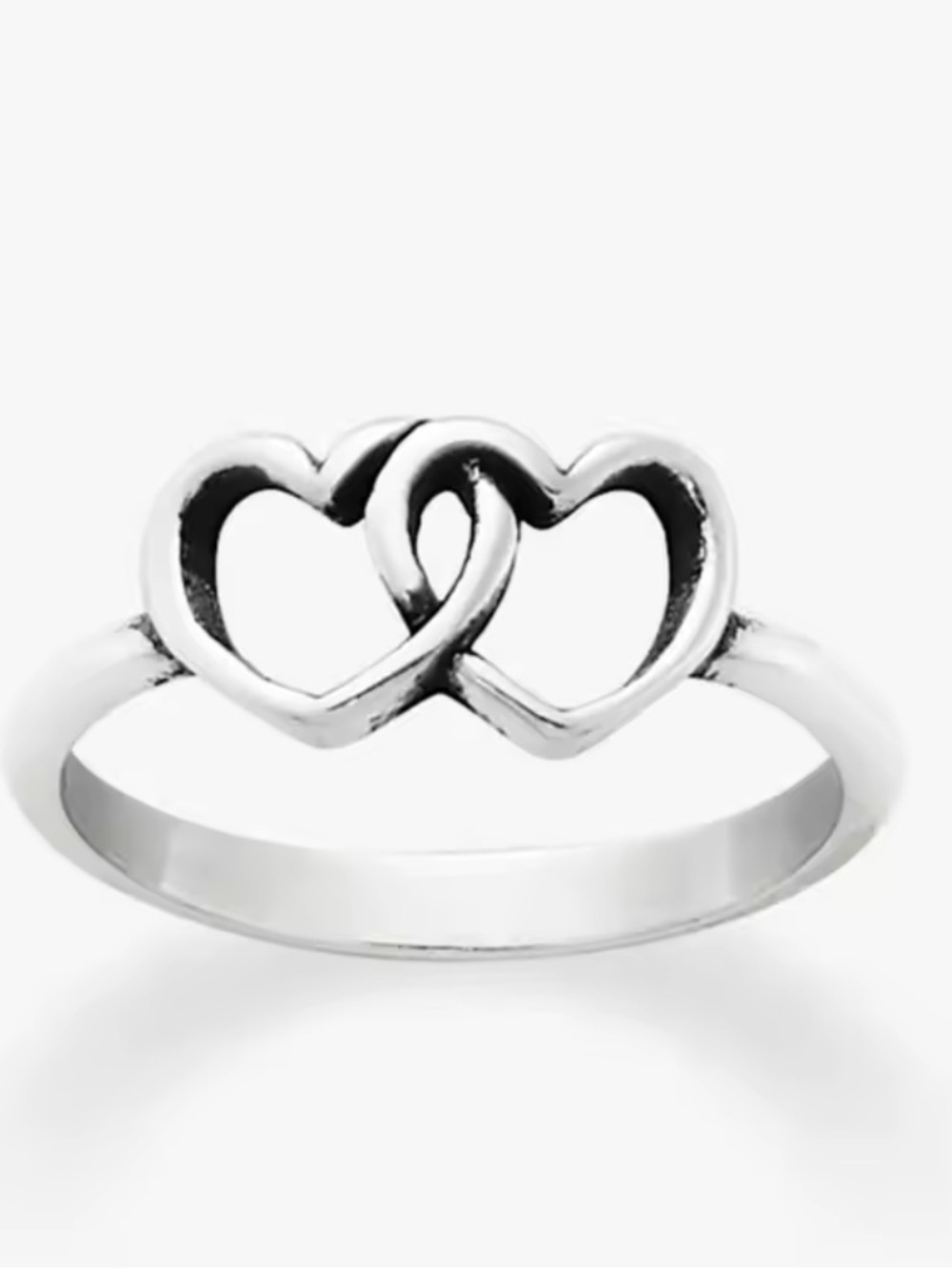 James Avery Two Hearts Together Ring Sterling Silver Interlocking Hearts Love